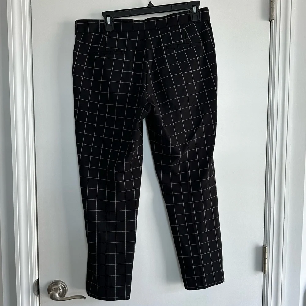 Amanda + Chelsea Black and White Square Print Trouser Pants - Picture 2 of 2